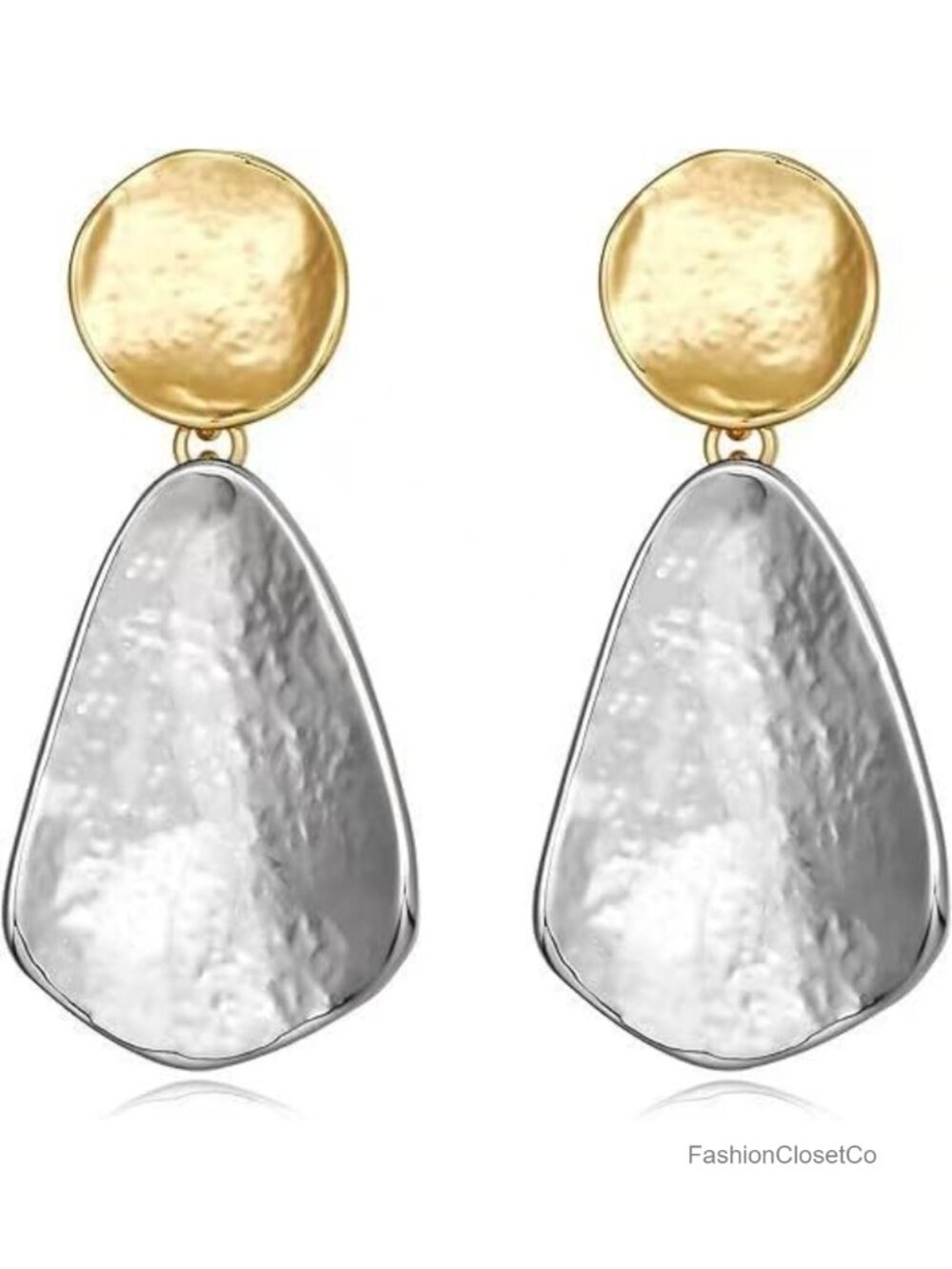 18k Gold Plated Geometric Drop Dangle Earrings Chunky Statement